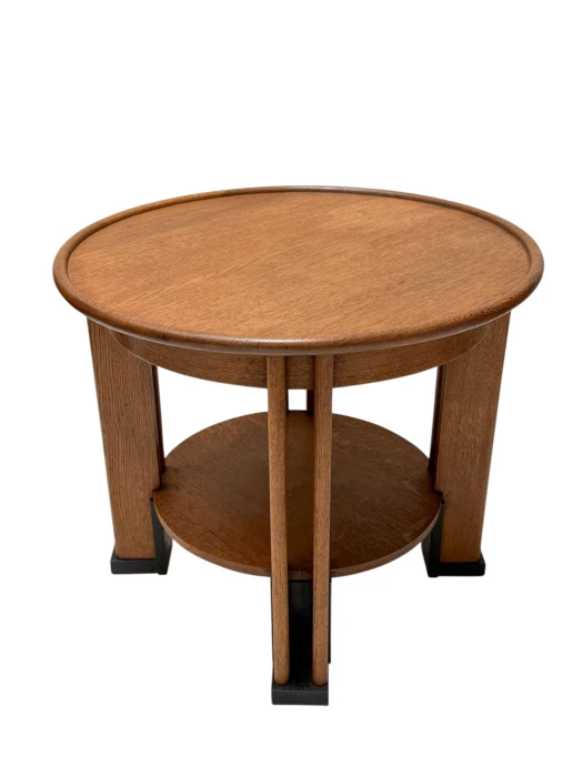 Art Deco Coffee Table by Jan Brunott, Solid Oak, Dutch Design, 1920s